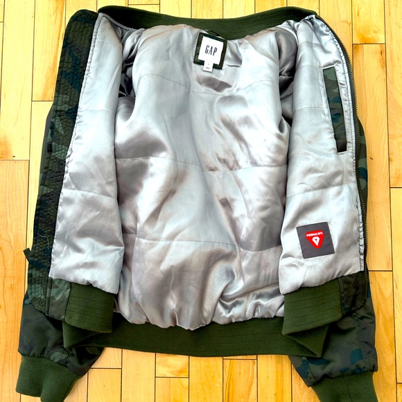 Gap cropped camo bomber jacket ladies Medium - Picture 5 of 6